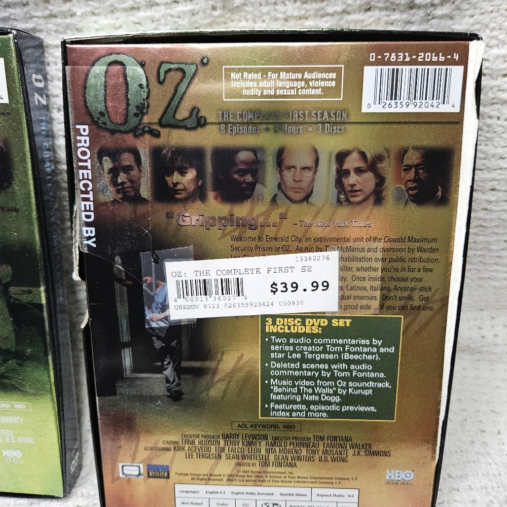 OZ FIRST & SECOND COMPLETE SEASON (16 Episodes-16 Hours-6 Discs) HBO BOX SETS - Picture 4 of 11